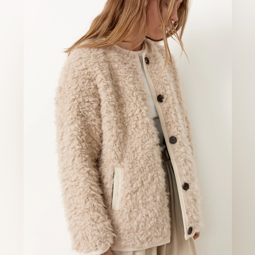 NWT Alex Mill Reversible Polar Bear Fur Jacket